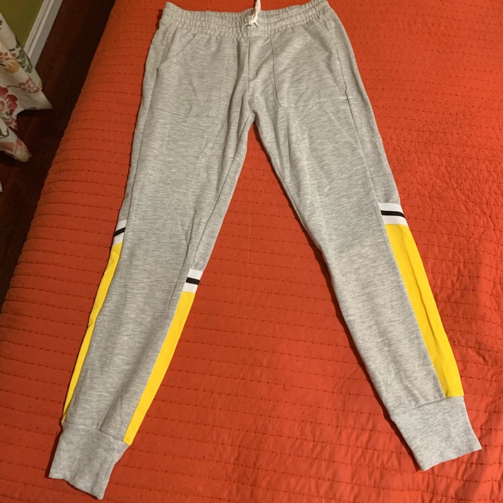 grey and yellow just be sweats
